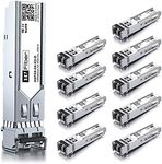 SFP Transceiver Multimode Gigabit Mini-GBIC Module 1000Base-SX Compatible Cisco GLC-SX-MMD(MMF, 850nm, 550m, Dual LC,DOM), 10 Pack