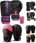 EVO Fitness Matte Black Boxing Glov