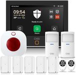OSI Alarm System for Home Security (Gen 2)11 piece. DIY, Touch Screen, Motion Detection, Contact sensors, Wireless Siren, Remotes, Phone App, Compatible with Alexa, Continuous Updates,NO Monthly Fees