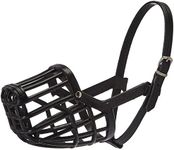 OmniPet Leather Brothers Italian Basket Dog Muzzle, Black, Size 8