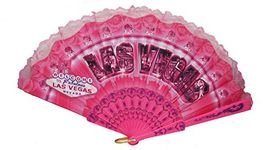 Forum Novelties Las Vegas Night Theme pink Cooling Hand Fan, Multicolor