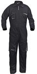 Black Work Wear Men's Overalls Boiler Suit Coveralls Garage Overalls Mechanics Boilersuit Protective (L)