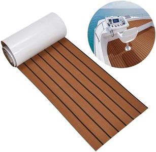 ACOWAY EVA Foam Boat Flooring Decking Sheet 16''x94'' - Brown with Black Lines - Non-Slip Boat Carpet with Stylish Row Design -Durable and Comfortable Flooring for Boats - Soft & Waterproof Sheet