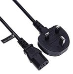 3 Pin UK AC Wall Power Cord Cable Mains Plug Lead Compatible with Apple iMac 17" 20" 21.5" 24" 27", PC, Samsung, LG, JVC, Sony Bravia, Panasonic Smatr TV HD 4K LCD Kettle C13 Plug 5m