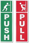 Asmi Collections Self Adhesive Push and Pull Sign Stickers - Set of 4