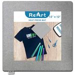 ReArt Heat Press Mat for Cricut Easypress Both Sides Applicable - 12inch x 12inch Cricket Craft Vinyl Ironing Insulation Transfer Heating Mats for Easypress 2,Grey