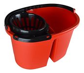 IKOLIFE Clean Double Two Chamber 16liter XL for Mop Bucket with Wheels, Forever Fresh Cleaning Mop Bucket Water Bucket, Wring without bending. BPA Free Made in EU