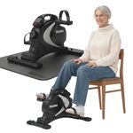 Niceday Mini Exercise Bike with Non-Slip Mat, Floor Protection & Ultra-Quiet Foot Pedal Exerciser, Under Desk Bike with 8 Magnetic Levels. Workout Equipment for Home Office
