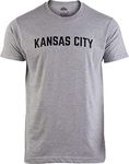 Kansas City | Classic Retro City Grey Style Missouri MO KS River Men Women T-Shirt-(Adult,XL)