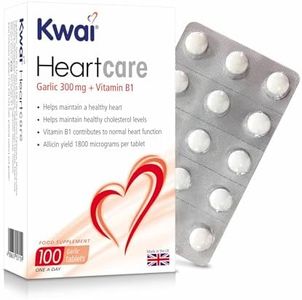 Kwai Heartcare Garlic | Vitamin B1 Contributes to a normal heart function | Helps maintain a healthy cholesterol levels | Helps maintain a healthy heart | Allicin yield 1800 micrograms per tablet | 300mg | 100 tablets