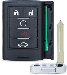 Keyecu Replacement Smart Remote Key Fob 5 Button for Cadillac STS CTS 2008-2013