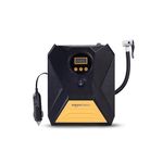 Amazon Basics Portable DC Digital Tyre Inflator 12V, 150 PSI with Digital Pressure Gauge and LED Light
