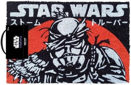 Star Wars: Visions Stormtrooper Door Mat (60cm x 1.5cm x 40cm) (Black/Red/Silver), Black/Red/Silver, 60cm x 1.5cm x 40cm