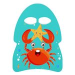 MoKo Swimming Kickboard for Kids, Cartoon Jellyfish-shape Swimming Training Aid Pool Exercise Equipment, Kickboard for Swimming Training for Swimming Beginner, Teal Blue & Crabs