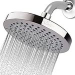 LOKBY 6" Pressure Boosting Shower Head - Chrome Shower Head Rain - Fixed Shower Head - Tool-Less 1-Min Installation - High Power Flow Bathroom Rainfall Shower Head - Chrome