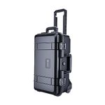 Lykus HC-5120 Large Waterproof Hard Case with Wheels and Customisable Foam, Interior Size 51.6x28.8x18.5 cm, Suitable for Cameras, Lenses, Electronics and More