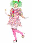 Forum Novelties Women's Tickles Clown Plus Size Costume, Multicolor, Plus