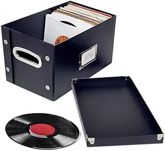 Snap-N-Store Vinyl 45 Record Box, for 45 RPM Vinyl Storage, 8.25 x 7.5 x 14.5 Inches, Black, SNS02079, 7 inch- 1 pack