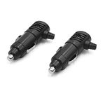 sourcingmap 2pcs 12V 24V Car Cigarette Lighter Charger Socket Outlet Adapter