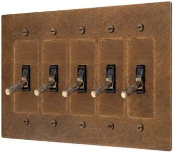 Residence Supply Brass Toggle Light Switch - 120 VAC - Retro Light Switch Cover Plate - Polished Antique Brass Wall Plate with Solid Lever - Decorative Light Switch for Historical Homes - UL Listed