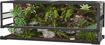 Garvee 67 Gallon Reptile Tall Glass Terrarium, 48" x 18" x 18" Reptile Tank Double Hinge Door with Top Screen Ventilation, Easy Assembly