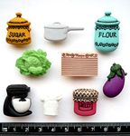 In The Kitchen - Novelty Food Craft Buttons & Embellishments by Dress It Up