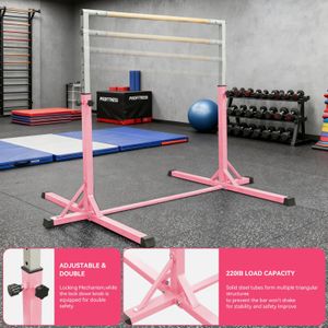 FBSPORT Adjustable Kids Gymnastics Bar – Height Adjustable Training Equipment