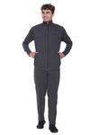 GODFREY Man Sports Zipper Running Coat Band Neck Track suits Charcoal Grey - X-Large (XL - 42)