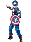 Marvel Boys Fancy Dress Captain America Blue 5-6 Years