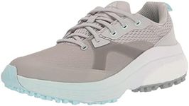 adidas Women's W SOLARMOTION Golf Shoe, Grey Two/FTWR White/Almost Blue, 5