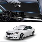 Custom Fit Sentra Windshield Sunshade for Nissan Sentra S, SV, SR, Sedan Accessories 2014-2019 Front Window Car Sun Shades Shield Cover for Windshield Foldable Sun Visor Protector Blocks UV Rays