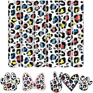 Tintnut Leopard HTV Heat Transfer Vinyl - 6Sheets 12 X 10 Inches Cheetah Heat Transfer Vinyl Safari HTV Animal Printed Iron On Vinyl for T-Shirts Compatible with Cricut Or Silhoutte Cameo