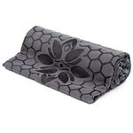 Non Slip Yoga Towel with Silicone Design Provides Amazing Grip and Perfect as Mat Topper (Gray)