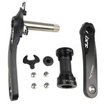 BNVB Bike Crank Arm Set， 170mm 105 BCD Mountain Bike Crank Set with Bottom Bracket Crank and Chainring Bolts for MTB BMX Road Bicyle, Compatible with Shimano, FSA, Gaint (Black)