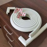 Corner&Edge Guards Baby Proofing Safety Cushion,Edge Bumper Protector (14ft Edge+4corners,White) for Table,Furniture,Fireplace,Cabinet,Wall.High-Density Soft Foam by GRELEX