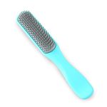 UMAI Flat Hair Brush with Strong & Flexible Bristles | Curl Defining Brush for Thick Curly & Wavy Hair | Small Size | Hair Styling Brush for Women & Men (Blue)