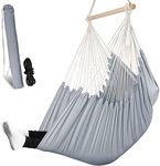 Chihee Hammock Chair Extra Large Sized Hanging Chair for bedrooms Relax Swing Hanging Seat Patio Furniture Lawn Chair Cotton Weave for Superior Comfort Durability Indoor Outdoor Yard Garden