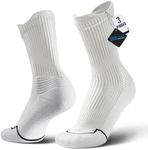 BRISIRA Coolmax Soccer Grip Socks Mens Non Slip Grip Pads Cushion Bamboo Viscose Football Baseball Sport Sock