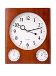 BeyBerk "Cherry" Wall Clock with Thermometer & Hygrometer