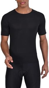 TCA Camiseta Gym Hombre - Camiseta Compresión Hombre Interior - De Malla Ligera Transpirable para Verano - Camisetas Gym de Secado Rápido y Cortavientos - Negro, XL