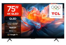 TCL 75T8C-UK 75 Inch 4K 144Hz Gaming QLED Onkyo 2.1 Dolby Atmos Google TV with Dolby Vision & HDR 10+ BBC iPlayer (2025 Model)