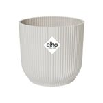 elho Vibes Fold Round 16 - Flower Pot from 100% Recycled Plastic - Indoor Plant Pot - Ø 16.1 x H 14.8 cm - White/Silky White