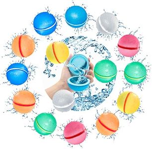 SOPPYCID latex-Free Silicone Reusable Magnetic Water Balloons Self-sealing Pool Toys for Kids Outdoor Toys for Summer Fun Bomb activities Refillable Water Splash Games Toys for Ages 3 4 5 6 7 8 15PCS