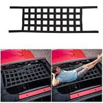 BULYZER Mesh Cargo Net Net Hammock Roof Top Netting Hammock for Jeep Wrangler YJ TJ JK JKU JL JLU JT 1987-2023 (Black)