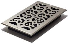 Decor Grates SP610W-NKL Design Scroll 6x10 Wall/Ceiling Register, Brushed Nickel Finish