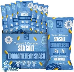 Where You Bean Edamame Beans Snack (Sea Salt) - Crunchy and Dry Roasted Edamame Beans - High Protein Snacks, Keto and Vegan Healthy Snacks for Adults & Low Carb Snack 0.9 oz (Pack of 8)