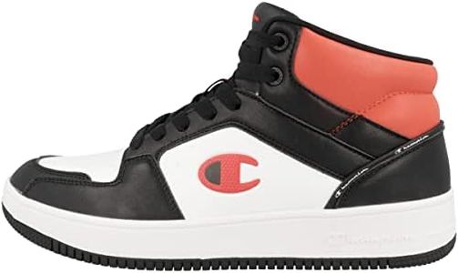 Champion Men's Rebound 2.0 Mid Trainers, Black White Red Kk003, 10 AU