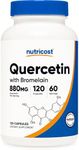 Nutricost Quercetin with Bromelain, 880mg Quercetin + 165mg Bromelain Per Serving, 120 Capsules, 60 Servings (2 Caps Per Serving) - Vegetarian, Non-GMO & Gluten Free