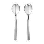 Georg Jensen Serving Salad Set - Mirror Polished Stainless Steel 18/8 - Designed by Sigvard Bernadotte - Elegant Serveware Utensils - Pack of 2