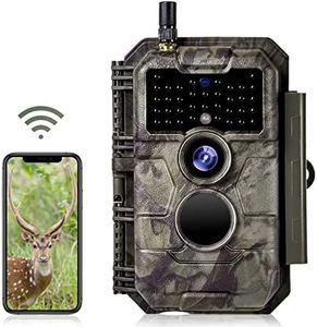 Folgtek WiFi Trail Camera Wildlife Hunting Cam 24MP 1296P H.264 Video with App Bluetooth Control, No-Glowing Night Vision IP66 Waterproof for Outdoor Animal Watching